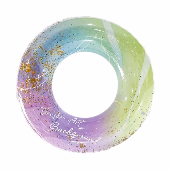 Wholesale Glitter Swim Ring Inflatable Swim Tube for Adults