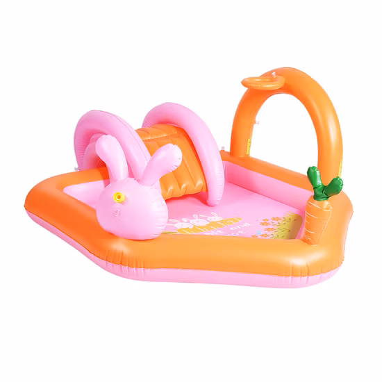 Custom Rabbit Theme Child Play Center Pool Water Slide Inflatable Pool