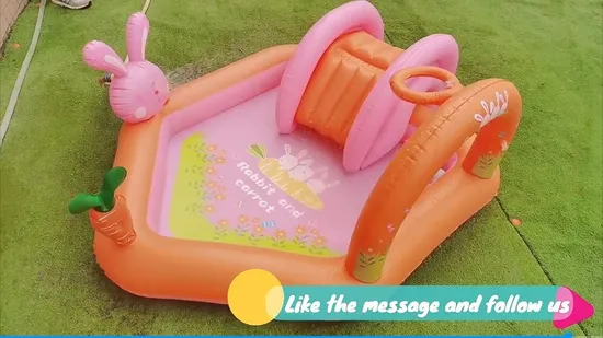 Custom Rabbit Theme Child Play Center Pool Water Slide Inflatable Pool