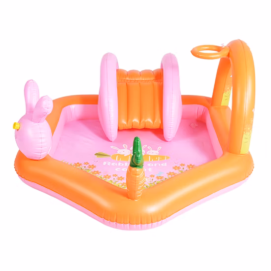 Custom Rabbit Theme Child Play Center Pool Water Slide Inflatable Pool