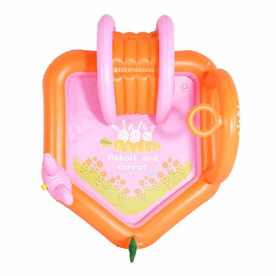 Custom Rabbit Theme Child Play Center Pool Water Slide Inflatable Pool
