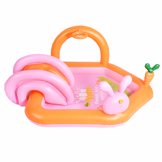 Custom Rabbit Theme Child Play Center Pool Water Slide Inflatable Pool